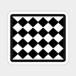 Abstract geometric pattern - black and white. Magnet