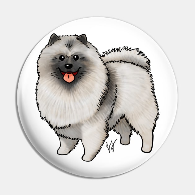 Dog - Keeshond - Cream Pin by Jen's Dogs Custom Gifts and Designs