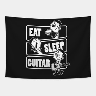 Eat Sleep Guitar Repeat - Gift for a guitar player design Tapestry