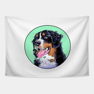 BERNER DOG GREEN Tapestry