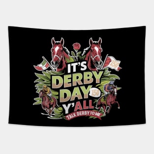 Vintage Its Derby 150 Yall 150th Horse Racing Derby Day 2024 Tapestry
