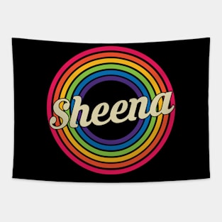 Sheena - Retro Rainbow Style Tapestry