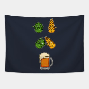 Beer craft pong brewers brewery oktoberfest gift idea present Tapestry