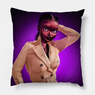 Toon black woman Pillow