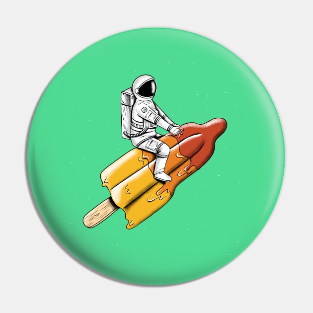 astronaut rocket Pin by coffeeman