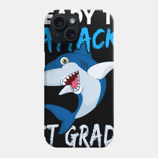 Shark Kids Ready To Attack 1St Grade Boys Back To School Phone Case