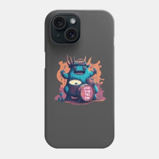 Monster Playing Drum Phone Case