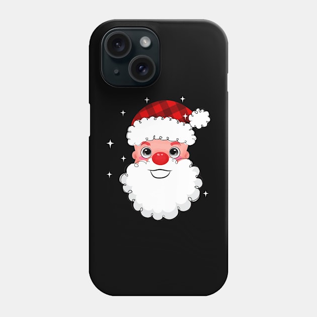 Cute Santa Christmas Phone Case by lunamoonart