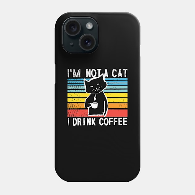 Cats and coffee cat lover coffee lover Phone Case by Tom´s TeeStore