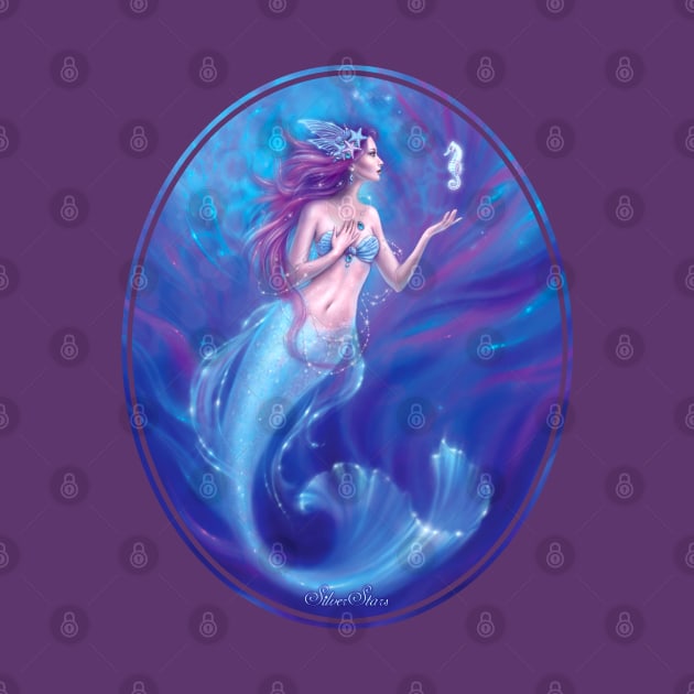 Coral - Mermaid with Seahorse by silverstars