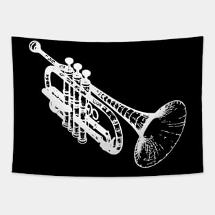 trumpet 3d design Tapestry