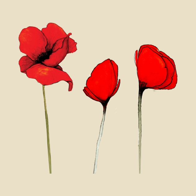 Red Poppies by TatianaBS