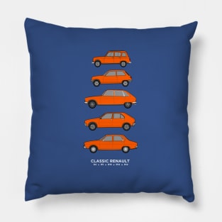 Classic renault cars collection Pillow