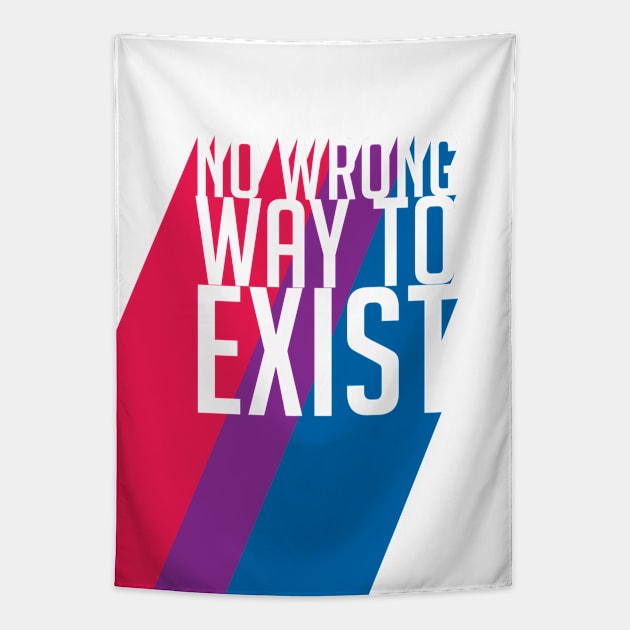 Bisexual Pride No Wrong Way to Exist Tapestry by Perpetual Brunch