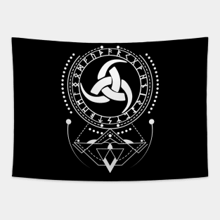 Triple Horn of Odin | Norse Pagan Symbol Tapestry