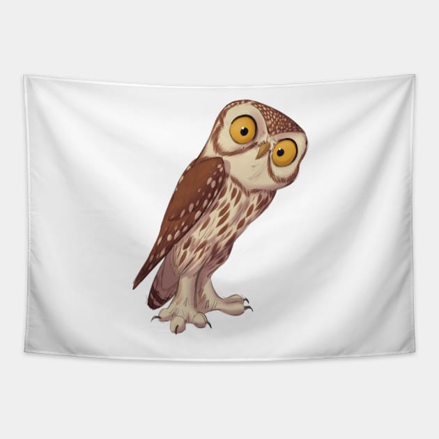 Little owl Tapestry by PaulaBS