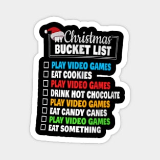 Xmas Bucket List Video Games Christmas Magnet