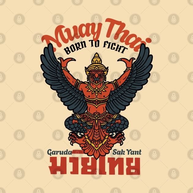 Garuda Muay Thai Vintage by KewaleeTee