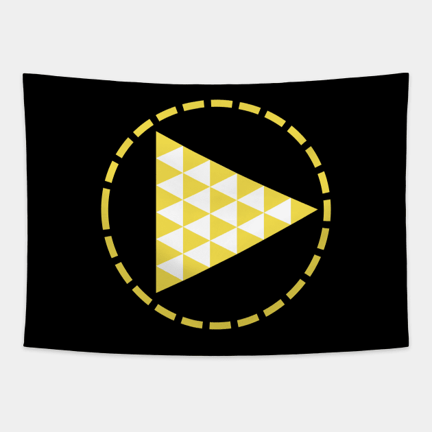 Punk Play Button Tapestry by yayor