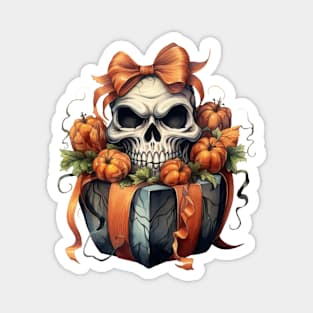 Halloween Skull gift Pumpkin Magnet