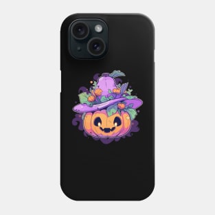 Kawaii Pumpkin Anime Cottagecore Men Kids Women Halloween Phone Case