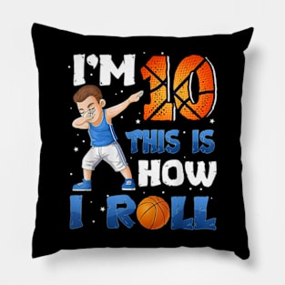 10th Birthday Boy Basketball Ten 10 Year Old Pillow