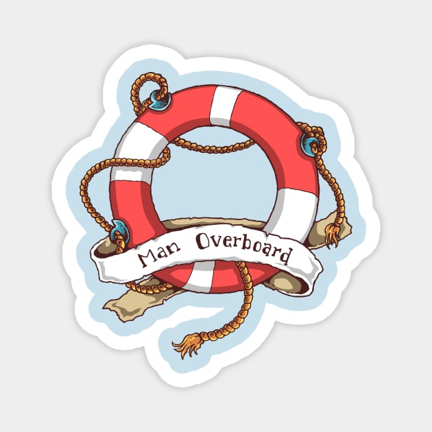 Man Overboard Magnet by RadCoolguy