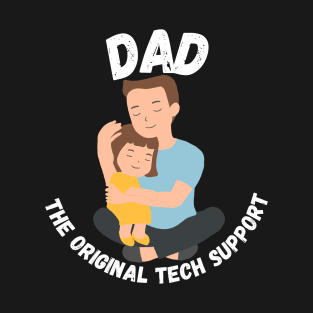 Tech-Savvy Dad: Guiding the Future Generation - Dark Colors - Girls T-Shirt