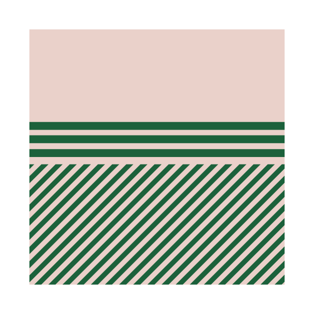 Geometric pattern green bold bright pink by soycarola