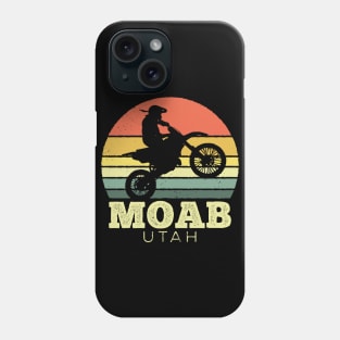 Moab Utah Motorcycle Vintage Sunset Phone Case