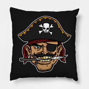 cool pirates black Pillow