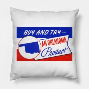 1940s Buy Oklahoma Products Pillow