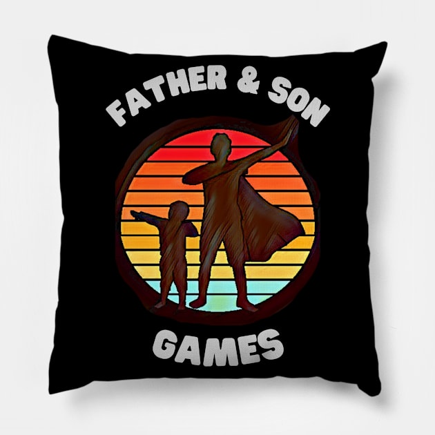 Father & Son Games Pillow by PersianFMts