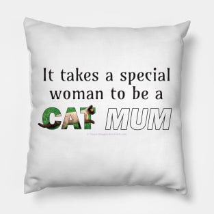 It takes a special woman to be a cat mum - siamese cat oil painting word art Pillow