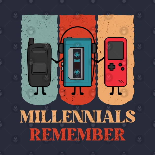 Millennials Never Forget Retro Vintage Novelty Funny by Cool Teez