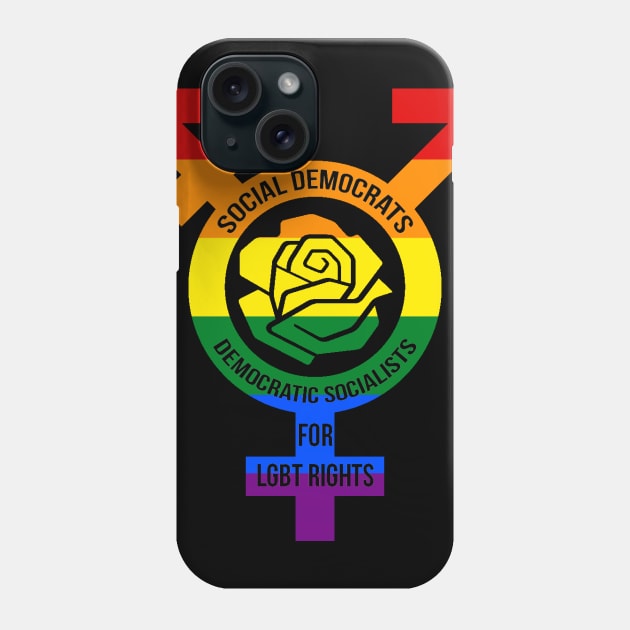 Social Democrats & Democratic Socialists for LGBT rights (Rainbow version) Phone Case by Mahboison