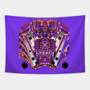 mictlan the lord of underworld ecopop Tapestry