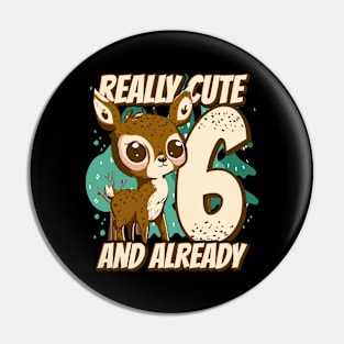 really Cute and already 6 - fawn children birthday Pin