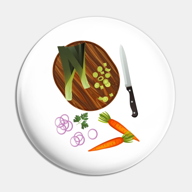 Cutting Onions Pin by SWON Design