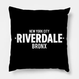 Riverdale Bronx Typography T-Shirt Pillow