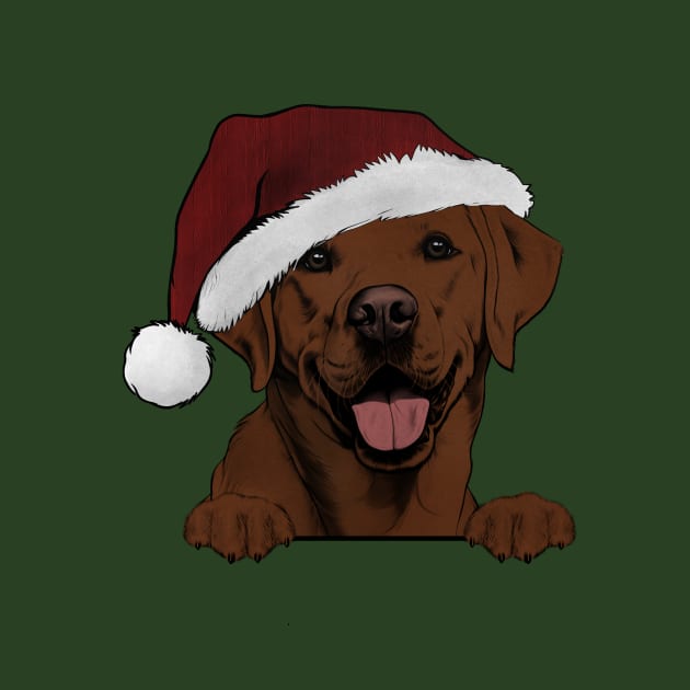 Merry Christmas Fox Red Lab by rmcbuckeye