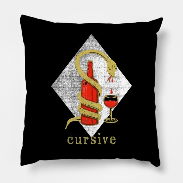 Cursive Pillow by Distancer