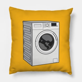 Washing machine cartoon illustration Pillow