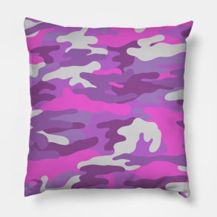 Snow Pink Camouflage Pillow