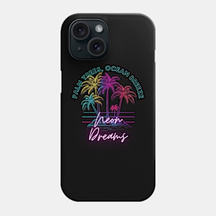 Palm Trees Ocean Breeze Neon Dreams Retro Miami Beach Phone Case