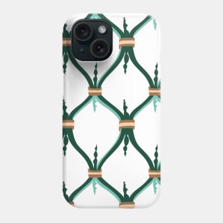 Geometric mint bronze diamond design Phone Case