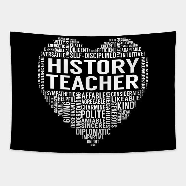 History Teacher Heart Tapestry by LotusTee