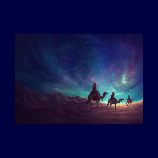 The Three Wise Men Christmas Painting by Shellz-art