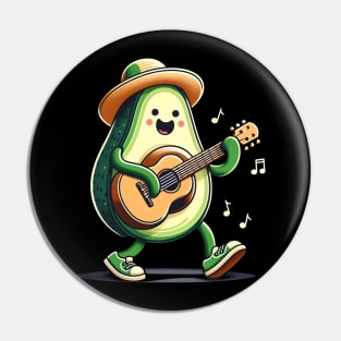 avocado playing guitar - music Pin