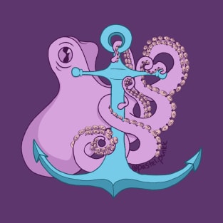 Purple Octopus and Anchor T-Shirt